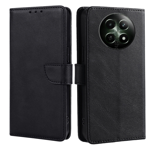 

For Realme 12 5G Calf Texture Buckle Flip Leather Phone Case(Black)
