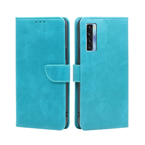 

For TCL 20s / 20 5G / 20L / 20L+ Calf Texture Buckle Flip Leather Phone Case(Light Blue)