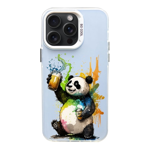 

For iPhone 15 Pro Color Ink Frosted PC+TPU Phone Case(Toast Panda)
