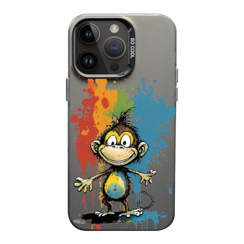 

For iPhone 14 Pro Color Ink Frosted PC+TPU Phone Case(Colored Ink Monkey)