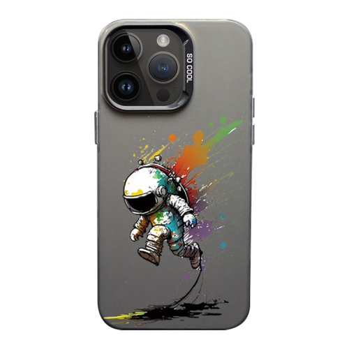 

For iPhone 14 Pro Max Color Ink Frosted PC+TPU Phone Case(Running Astronaut)