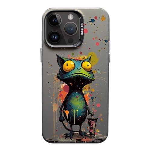 

For iPhone 14 Pro Max Color Ink Frosted PC+TPU Phone Case(Frog)