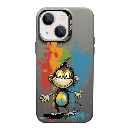 

For iPhone 13 Color Ink Frosted PC+TPU Phone Case(Colored Ink Monkey)