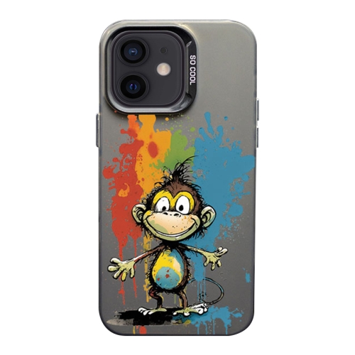 

For iPhone 11 Color Ink Frosted PC+TPU Phone Case(Colored Ink Monkey)
