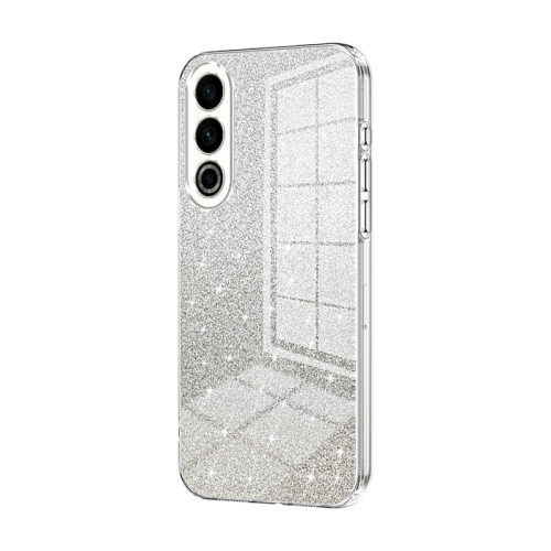 

For Meizu 20 Gradient Glitter Powder Electroplated Phone Case(Transparent)