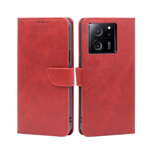 

For Xiaomi Redmi K60 Ultra Calf Texture Buckle Flip Leather Phone Case(Red)