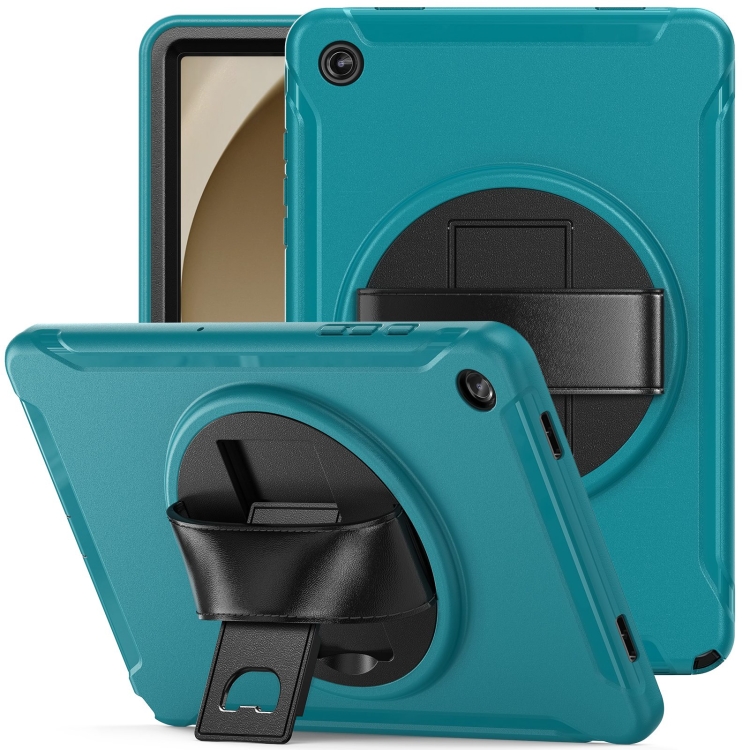 

For Samsung Galaxy Tab A9+ Spider Wheel Silicone Hybrid PC Tablet Case(Blue)