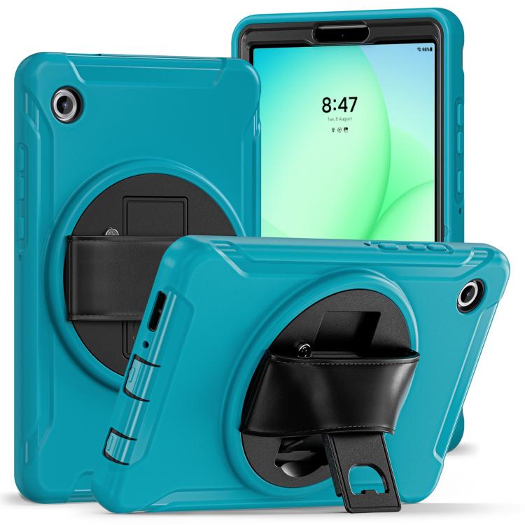 

For Samsung Galaxy Tab A11 Spider Wheel Silicone Hybrid PC Tablet Case(Blue)