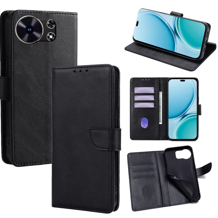 

For Huawei Maimang 40 5G Calf Texture Buckle Flip Leather Phone Case(Black)