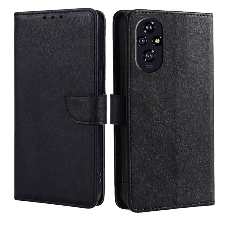 

For Honor 200 5G Calf Texture Buckle Flip Leather Phone Case(Black)
