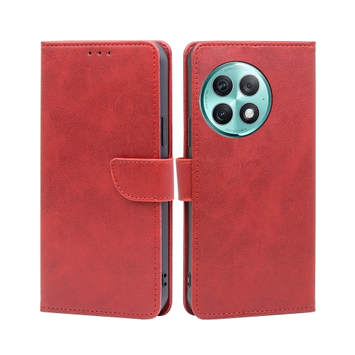 

For OnePlus Ace 2 Pro Calf Texture Buckle Flip Leather Phone Case(Red)