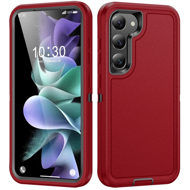 

For Samsung Galaxy S24 5G / S25 5G Life Waterproof Rugged Phone Case(Red + Black)