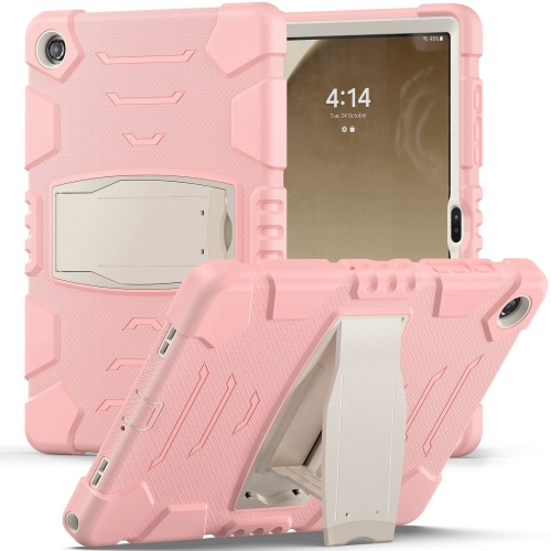 

For Samsung Galaxy Tab A9+ / X210 PC Hybrid Silicone Tablet Case with Holder(Cherry Blossoms Pink)