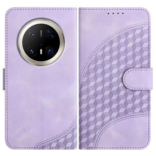 

For Huawei Mate 70 Pro / Mate 70 Pro+ Elephant Head Embossed Phone Leather Case with Lanyard(Light Purple)