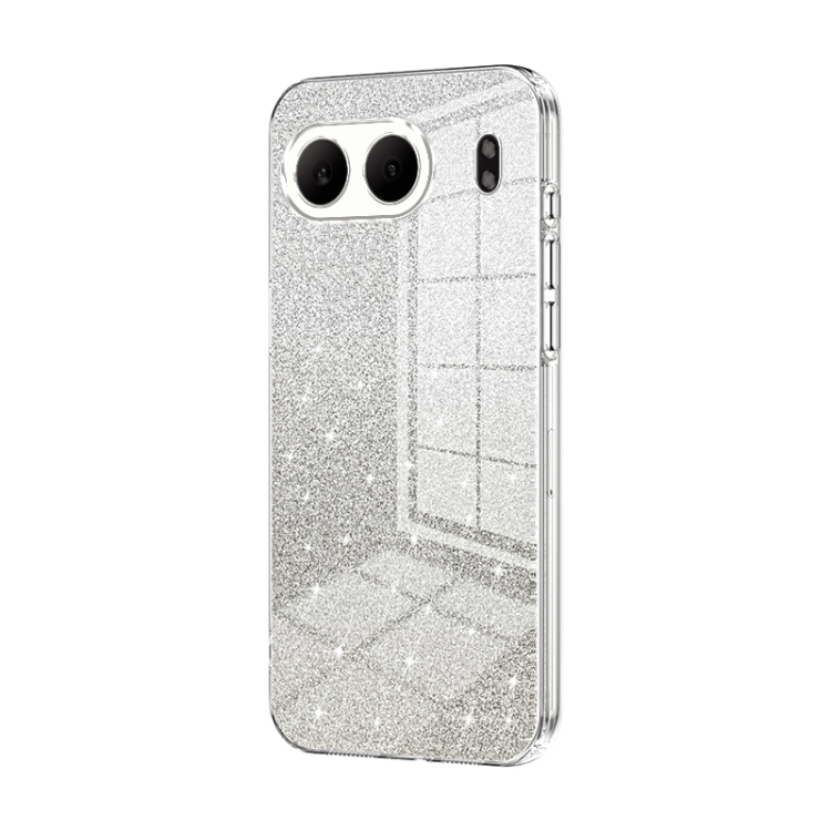 

For OnePlus Nord 4 Gradient Glitter Powder Electroplated Phone Case(Transparent)