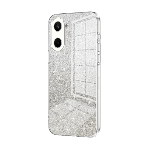 

For Realme 10 Pro 5G Gradient Glitter Powder Electroplated Phone Case(Transparent)
