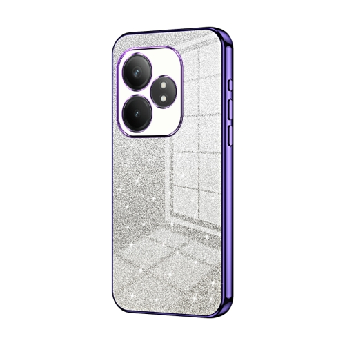 

For Realme GT Neo6 SE Gradient Glitter Powder Electroplated Phone Case(Purple)