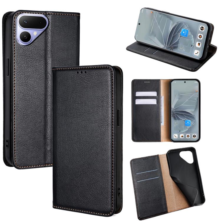 

For Tecno Pova Curve 2 5G Gloss Oil Solid Color Magnetic Leather Phone Case(Black)