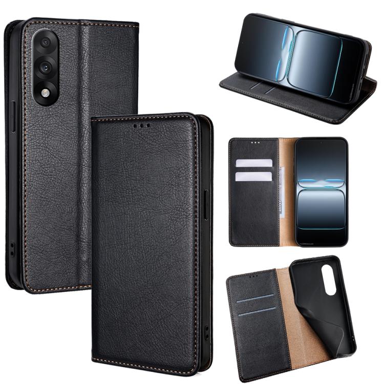 

For OnePlus Ace 5 Ultra / Nord 5 Gloss Oil Solid Color Magnetic Leather Phone Case(Black)