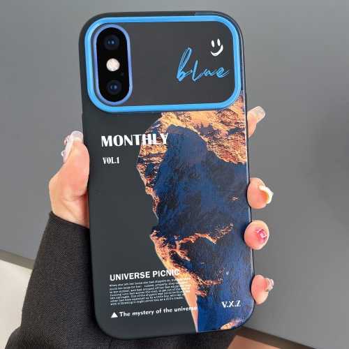 

For iPhone X / XS Scenery Pattern Large Window TPU Phone Case(Snow Mountain Sunrise)