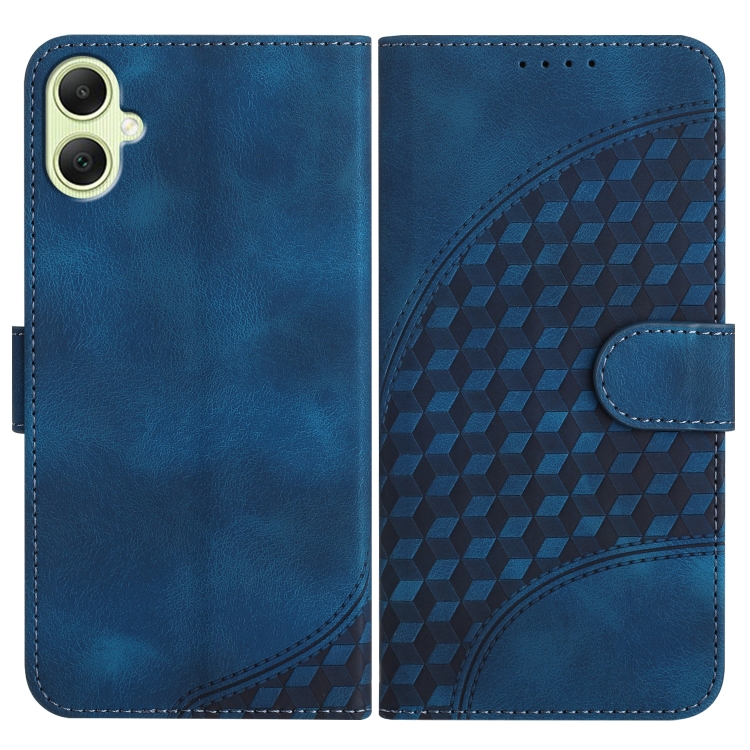 

For Samsung Galaxy A05 YX0060 Elephant Head Embossed Phone Leather Case with Lanyard(Royal Blue)