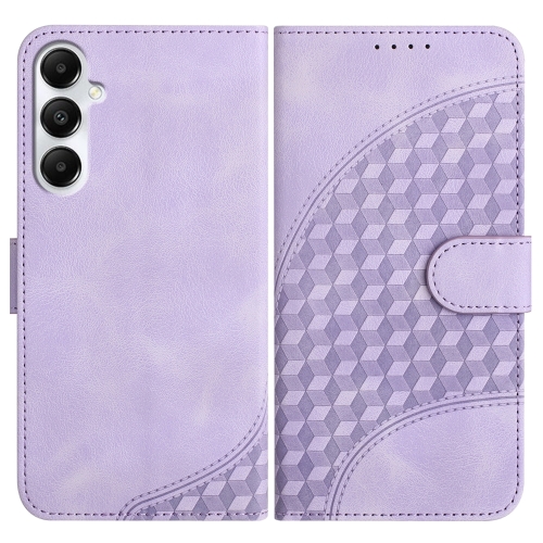 

For Samsung Galaxy A05s YX0060 Elephant Head Embossed Phone Leather Case with Lanyard(Light Purple)