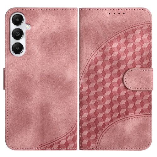 

For Samsung Galaxy A05s YX0060 Elephant Head Embossed Phone Leather Case with Lanyard(Pink)