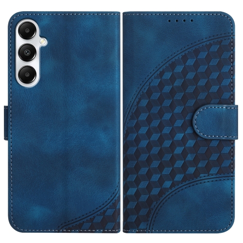

For Samsung Galaxy A05s YX0060 Elephant Head Embossed Phone Leather Case with Lanyard(Royal Blue)