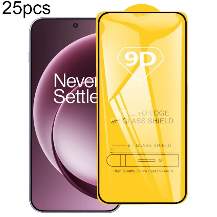 

For OnePlus 15 25pcs 9D Full Glue Screen Tempered Glass Film