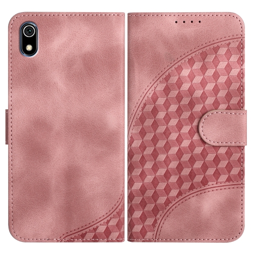 

For Xiaomi Redmi 7A YX0060 Elephant Head Embossed Phone Leather Case with Lanyard(Pink)