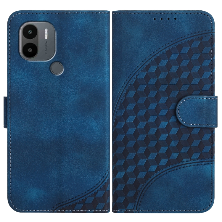 

For Xiaomi Redmi A1+ YX0060 Elephant Head Embossed Phone Leather Case with Lanyard(Royal Blue)