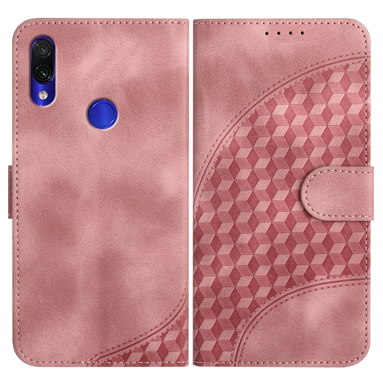 

For Xiaomi Redmi Note 7/7 Pro YX0060 Elephant Head Embossed Phone Leather Case with Lanyard(Pink)