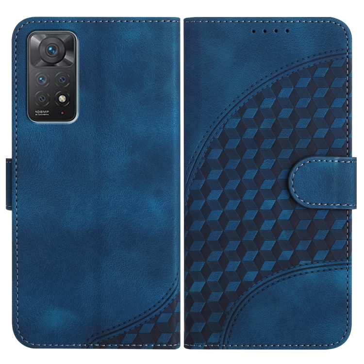 

For Xiaomi Redmi Note 11 Pro 4G Global/5G Global YX0060 Elephant Head Embossed Phone Leather Case with Lanyard(Royal Blue)