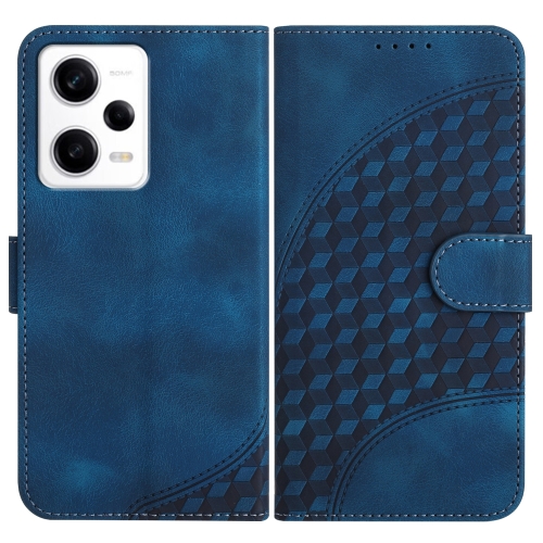 

For Xiaomi Redmi Note 12 Pro 5G/Poco X5 Pro YX0060 Elephant Head Embossed Phone Leather Case with Lanyard(Royal Blue)