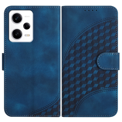 

For Xiaomi Redmi Note 12 Pro+ Global YX0060 Elephant Head Embossed Phone Leather Case with Lanyard(Royal Blue)