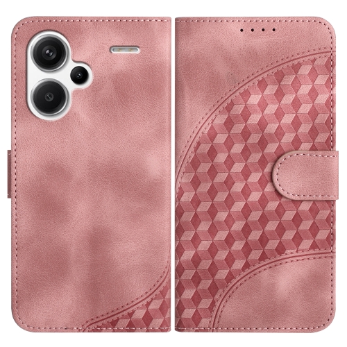 

For Xiaomi Redmi Note 13 Pro+ 5G YX0060 Elephant Head Embossed Phone Leather Case with Lanyard(Pink)