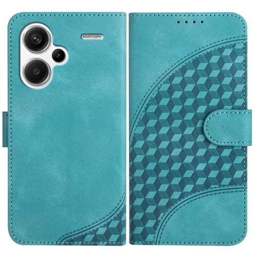 

For Xiaomi Redmi Note 13 Pro+ 5G YX0060 Elephant Head Embossed Phone Leather Case with Lanyard(Light Blue)