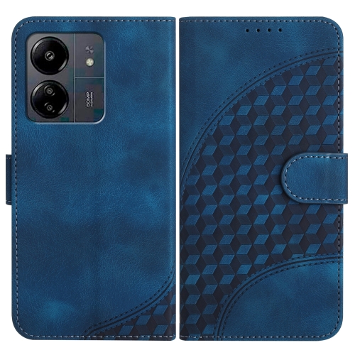 

For Xiaomi Redmi 13C YX0060 Elephant Head Embossed Phone Leather Case with Lanyard(Royal Blue)