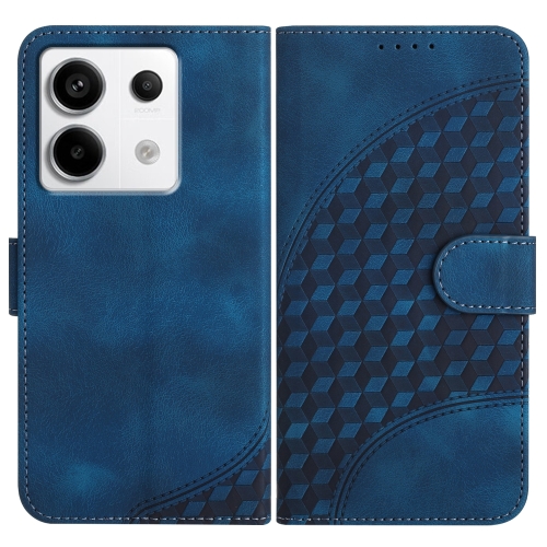 

For Xiaomi Redmi Note 13 Pro 4G YX0060 Elephant Head Embossed Phone Leather Case with Lanyard(Royal Blue)