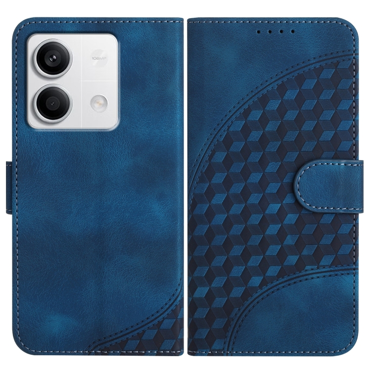 

For Xiaomi Redmi Note 13 4G YX0060 Elephant Head Embossed Phone Leather Case with Lanyard(Royal Blue)