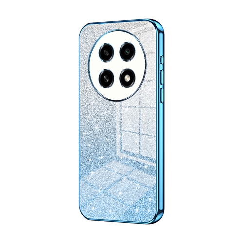 

For OPPO A2 Pro Gradient Glitter Powder Electroplated Phone Case(Blue)