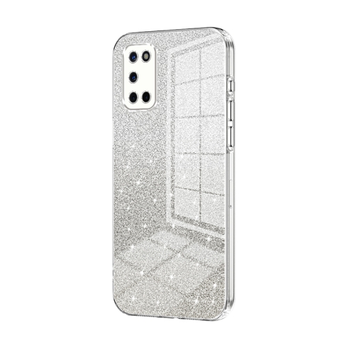 

For OPPO A52 / A72 / A92 Gradient Glitter Powder Electroplated Phone Case(Transparent)
