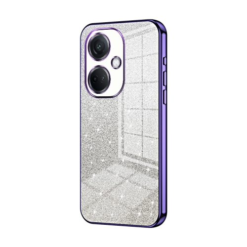 

For OPPO K11 Gradient Glitter Powder Electroplated Phone Case(Purple)