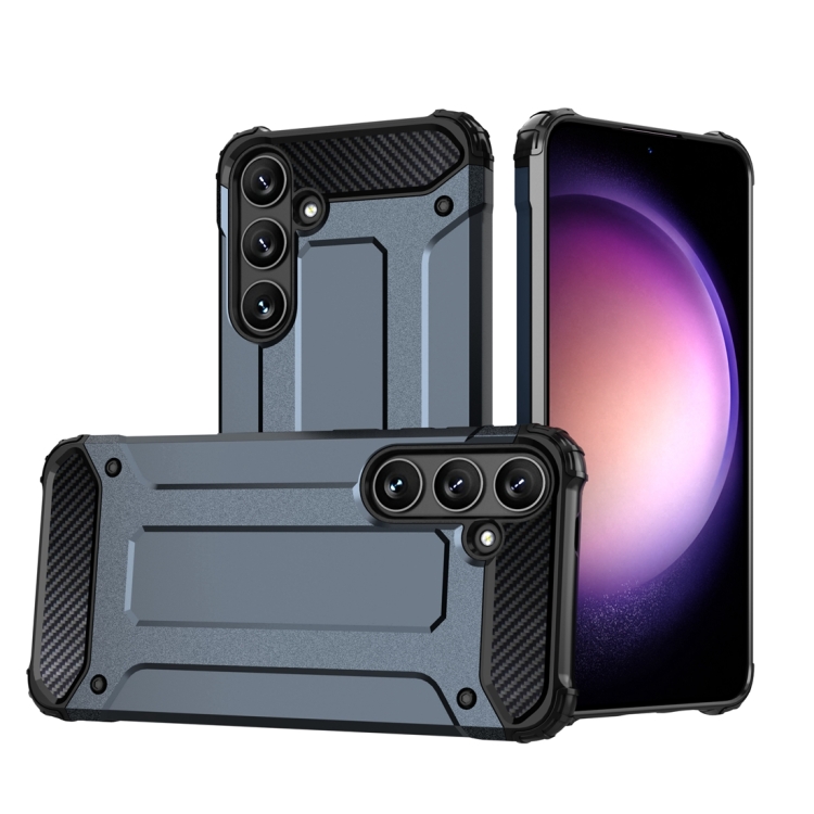 

For Samsung Galaxy S24+ 5G Magic Armor TPU + PC Phone Case(Navy Blue)
