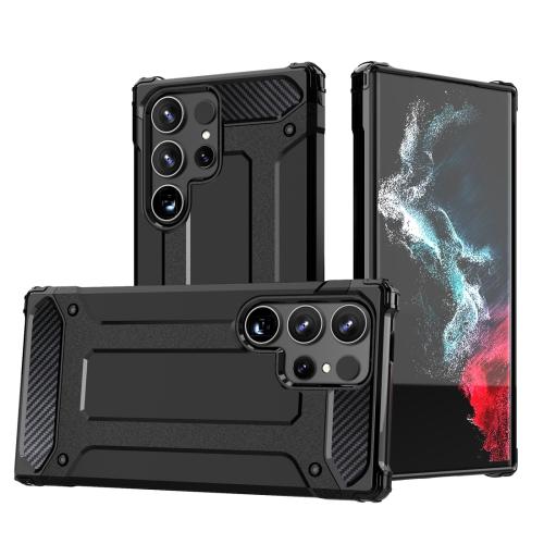 

For Samsung Galaxy S25 Ultra 5G Magic Armor TPU Hybrid PC Phone Case(Black)