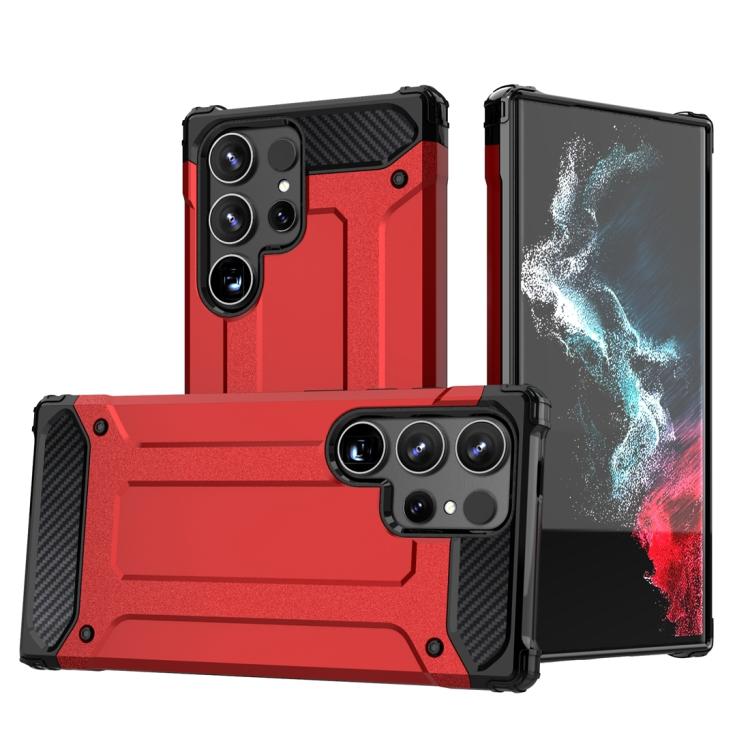 

For Samsung Galaxy S25 Ultra 5G Magic Armor TPU Hybrid PC Phone Case(Red)