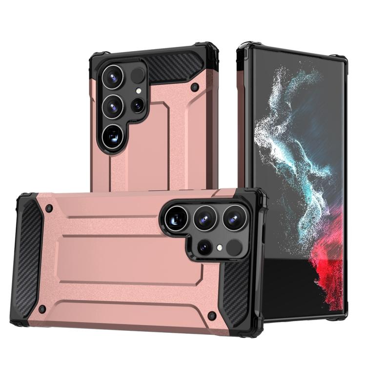

For Samsung Galaxy S25 Ultra 5G Magic Armor TPU Hybrid PC Phone Case(Rose Gold)