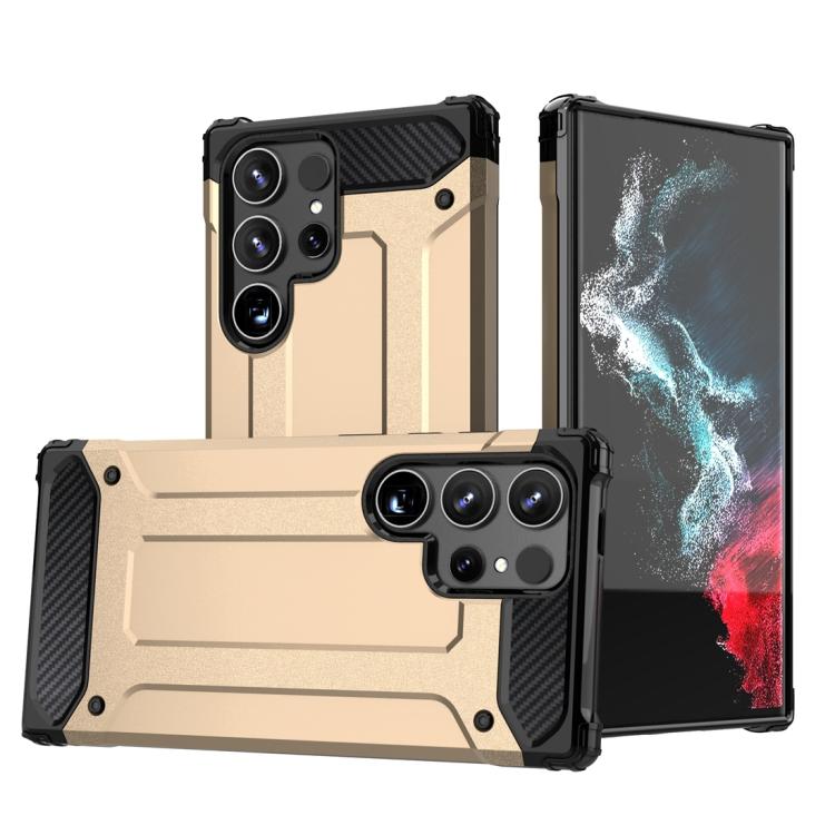 

For Samsung Galaxy S25 Ultra 5G Magic Armor TPU Hybrid PC Phone Case(Gold)