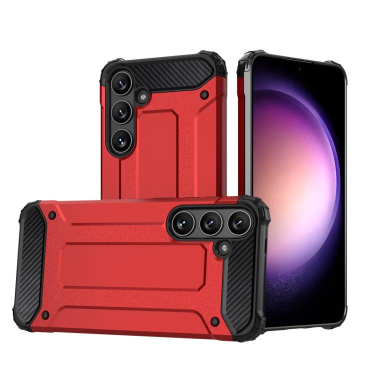 

For Samsung Galaxy S25 5G Magic Armor TPU Hybrid PC Phone Case(Red)