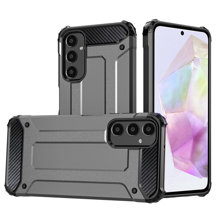 

For Samsung Galaxy S24 FE 5G Magic Armor TPU Hybrid PC Phone Case(Grey)